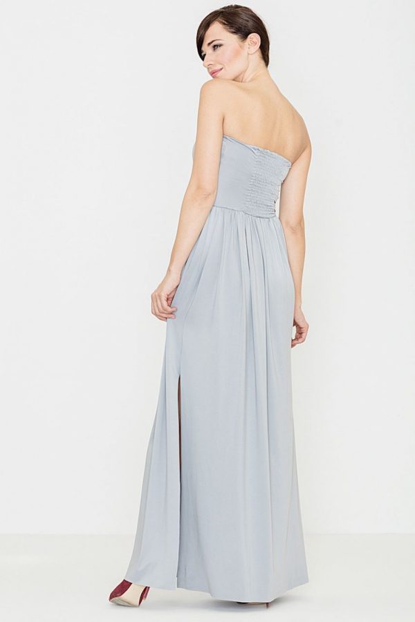 grey Long dress model 119352 Lenitif