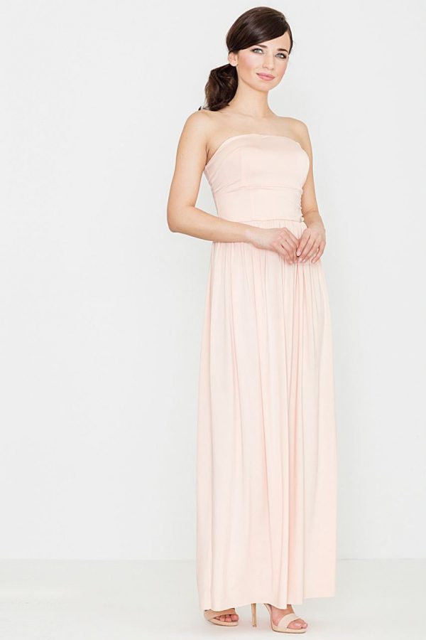 pink Long dress model 119353 Lenitif
