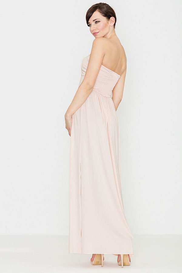 pink Long dress model 119353 Lenitif