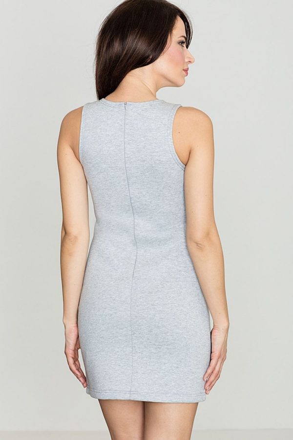 grey Short dress model 119357 Lenitif