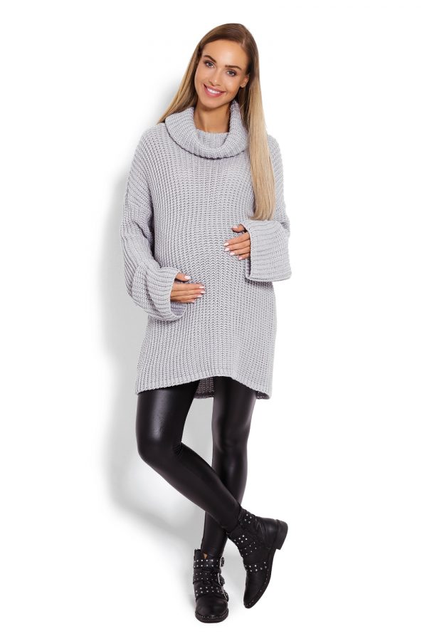 grey Pregnancy sweater model 122947 PeeKaBoo