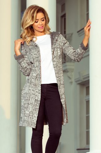 grey Cardigan model 123049 Numoco
