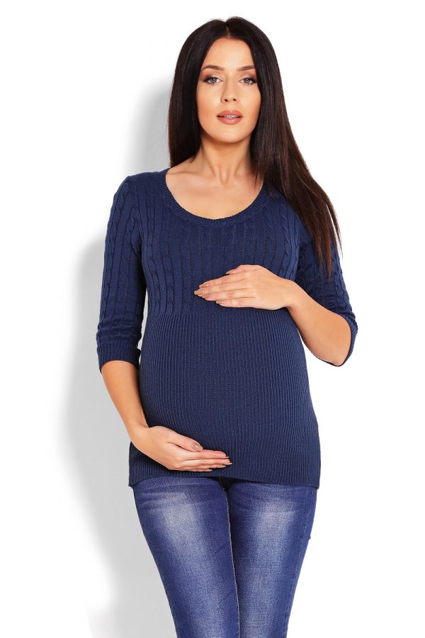 navy blue Pregnancy sweater model 123422 PeeKaBoo
