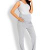 828107 grey Maternity pants model 126079 PeeKaBoo