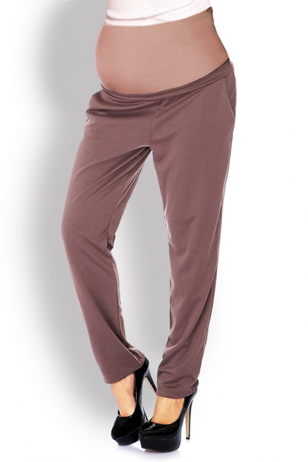 beige Maternity pants model 126080 PeeKaBoo