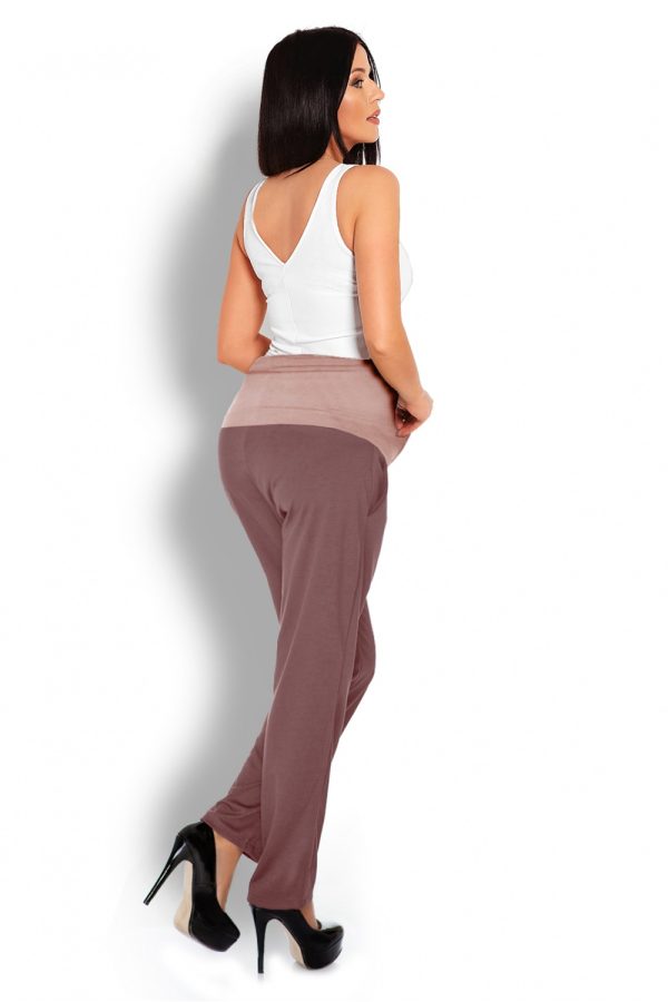 beige Maternity pants model 126080 PeeKaBoo