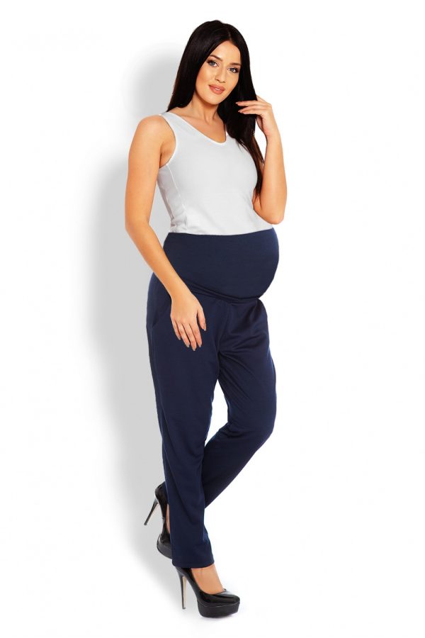 navy blue Maternity pants model 126081 PeeKaBoo