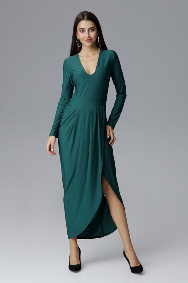 green Long dress model 126214 Figl