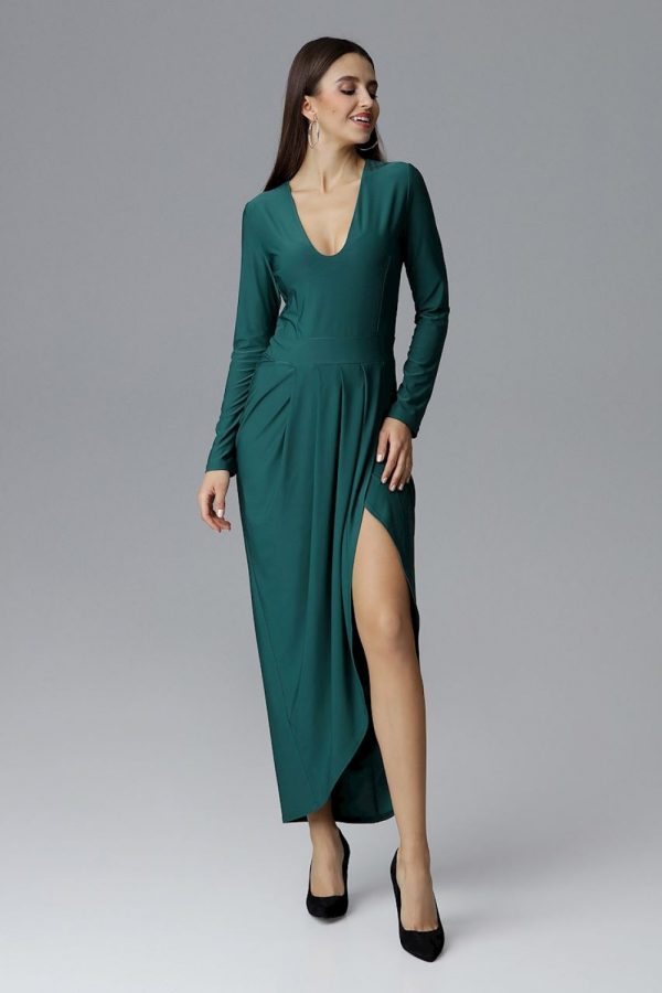 green Long dress model 126214 Figl