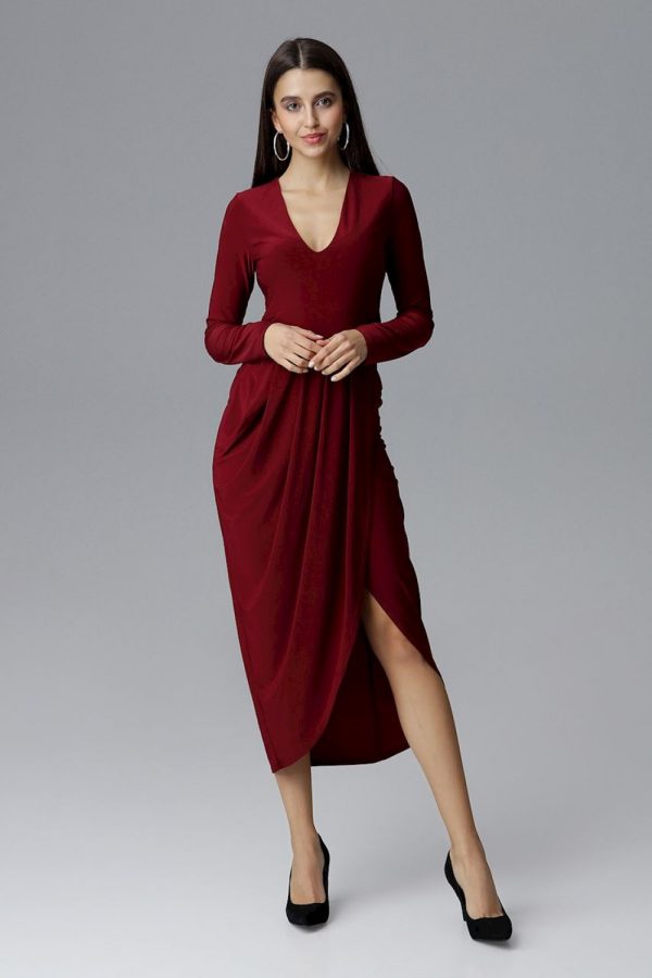 red Long dress model 126215 Figl