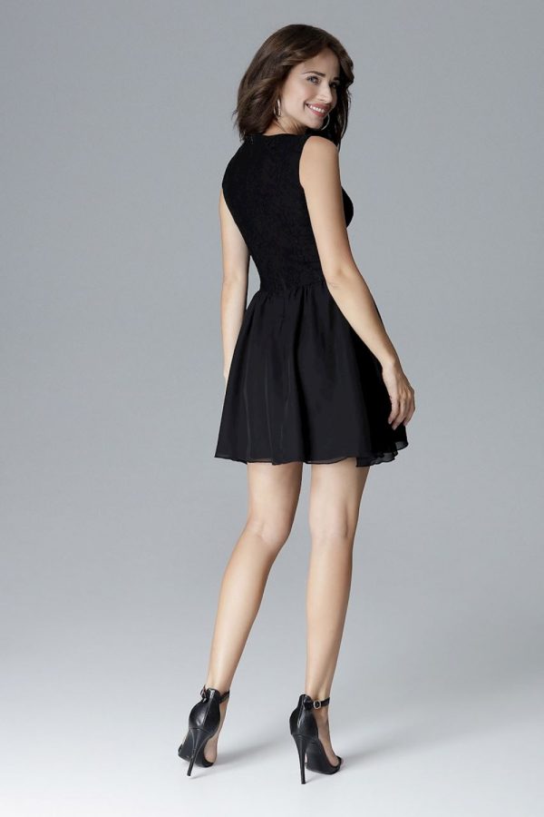 black Short dress model 128517 Lenitif