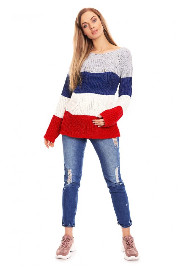 multicolor Pregnancy sweater model 132021 PeeKaBoo