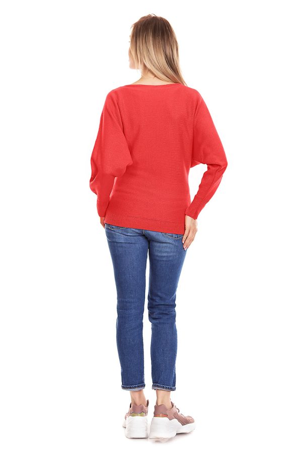 red Pregnancy sweater model 84271 PeeKaBoo