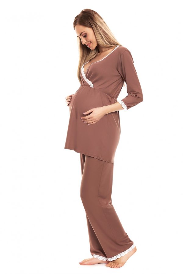 beige Pregnancy pajamas model 132600 PeeKaBoo