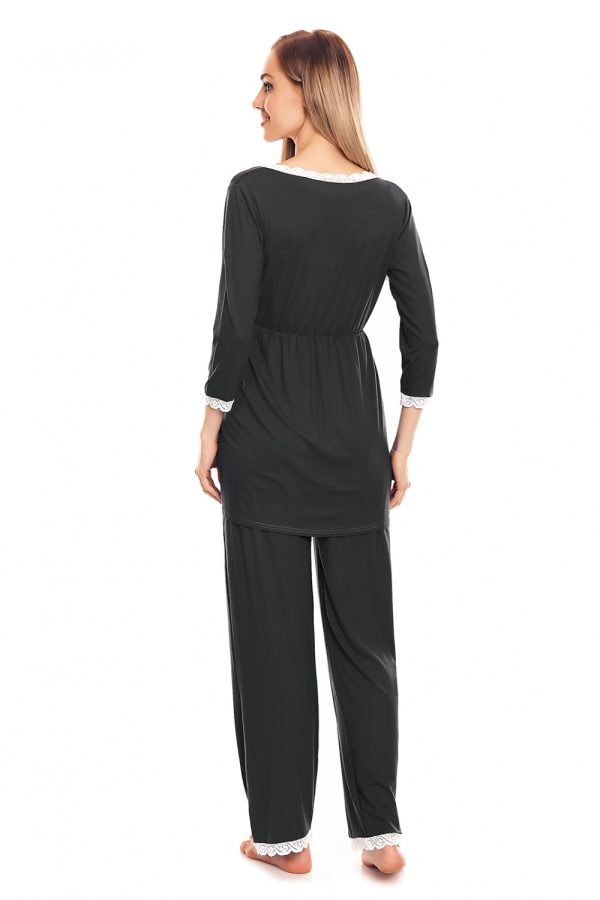 grey Pregnancy pajamas model 132601 PeeKaBoo