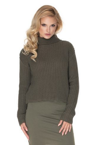 852382 green Turtleneck model 134601 PeeKaBoo