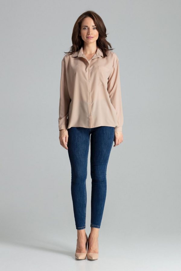 beige Long sleeve shirt model 135870 Lenitif