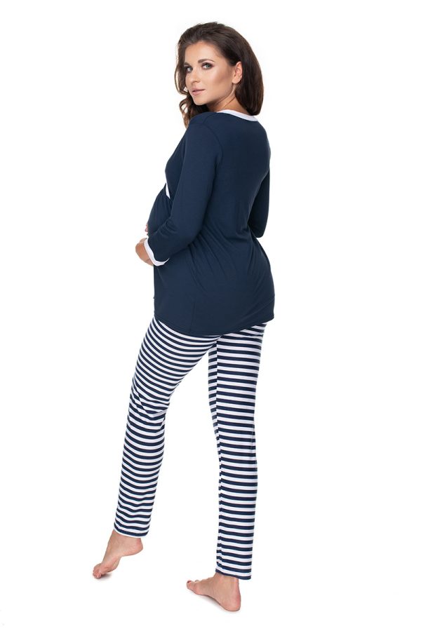 navy blue Pregnancy pajamas model 135957 PeeKaBoo