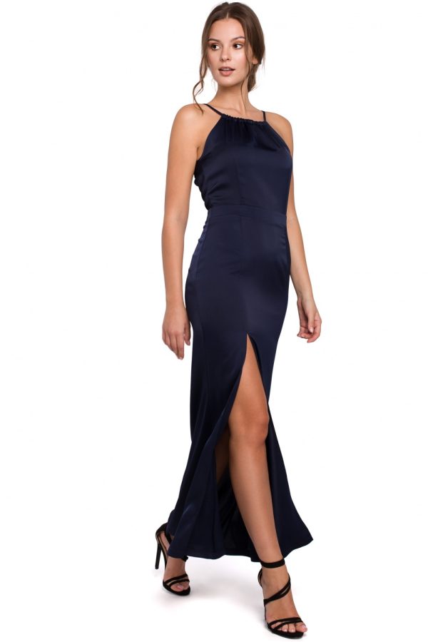 navy blue Long dress model 138749 Makover