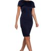 863072 navy blue Cocktail dress model 138752 Makover