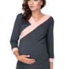 871453 grey Pregnancy pajamas model 141834 PeeKaBoo