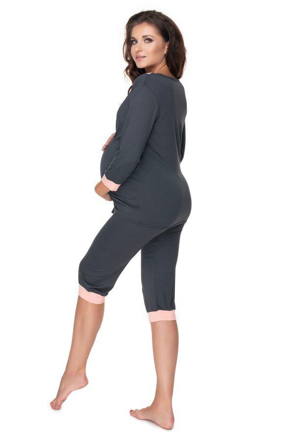 grey Pregnancy pajamas model 141834 PeeKaBoo