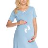 887203 blue maternity nightgown model 147483 PeeKaBoo
