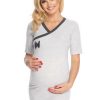 887272 grey maternity nightgown model 147504 PeeKaBoo