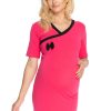 887275 pink maternity nightgown model 147505 PeeKaBoo