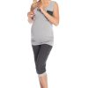 887278 grey Pregnancy pajamas model 147506 PeeKaBoo