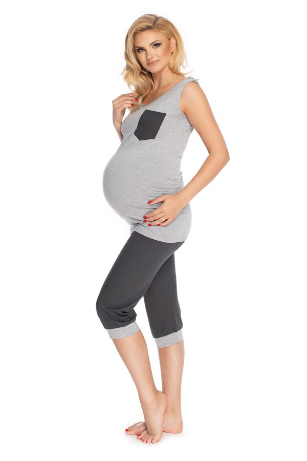 grey Pregnancy pajamas model 147506 PeeKaBoo
