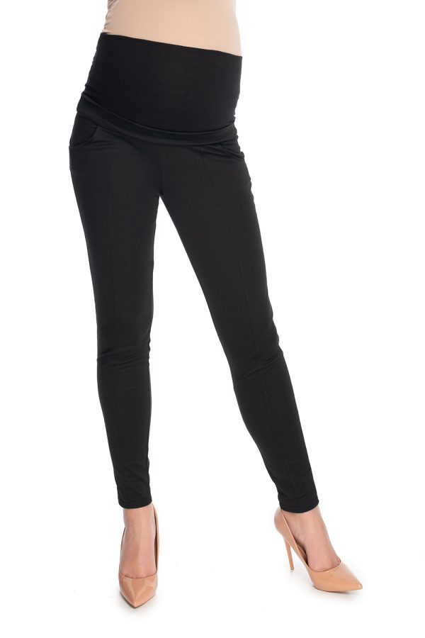 black Maternity pants model 147526 PeeKaBoo