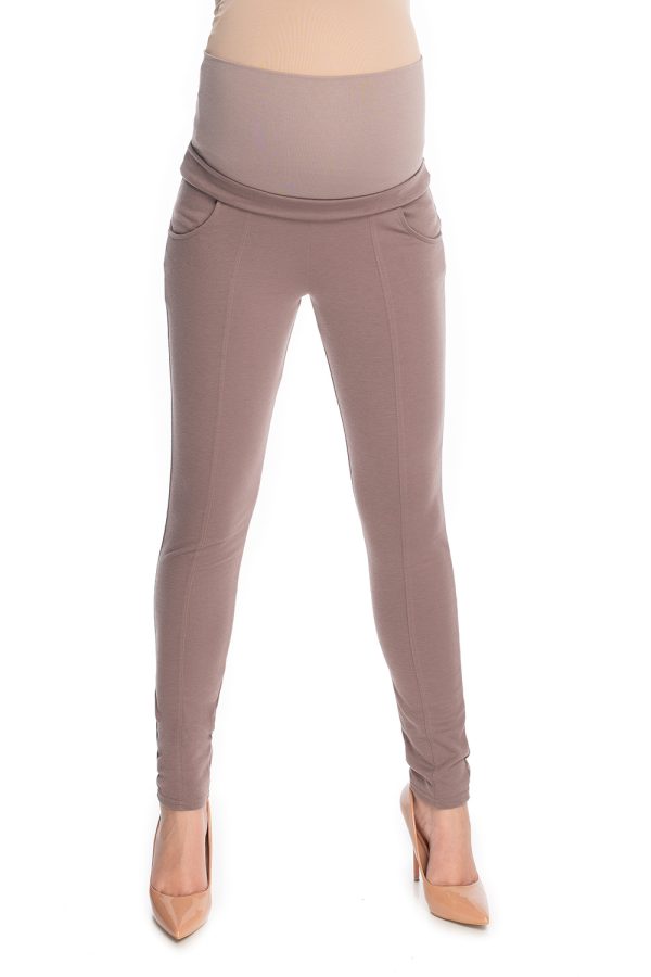 beige Maternity pants model 147527 PeeKaBoo