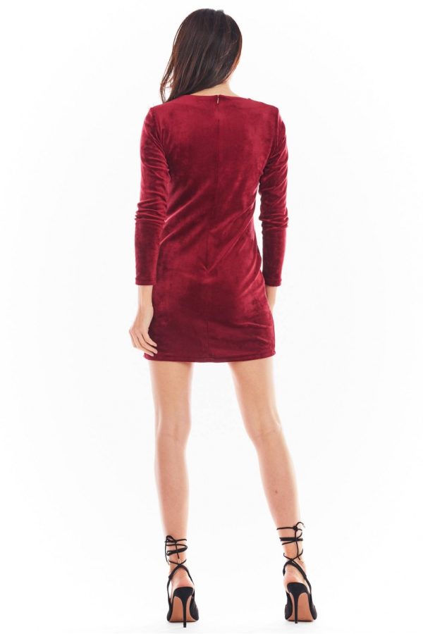 red Short dress model 150743 awama
