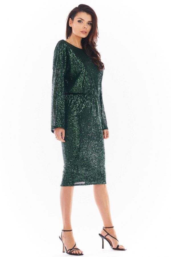 green Evening dress model 150756 awama