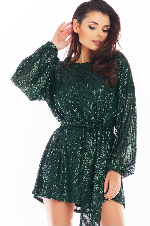 green Short dress model 150764 awama