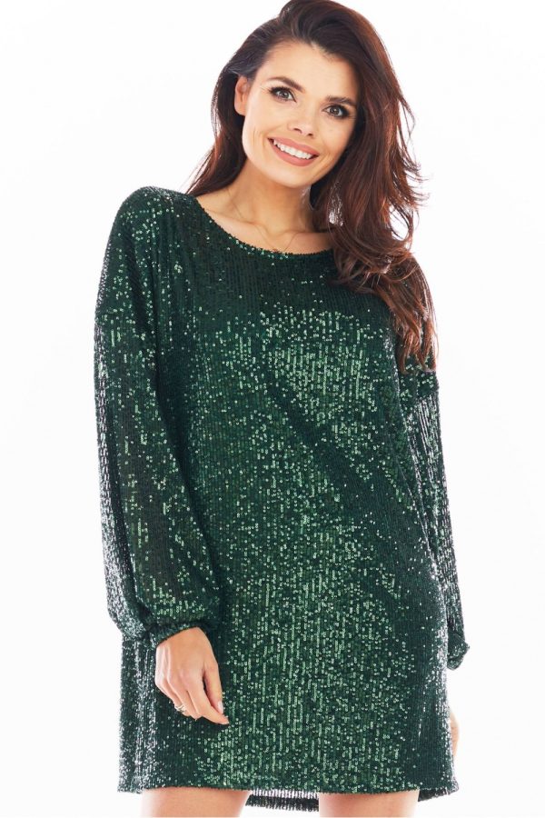 green Short dress model 150764 awama