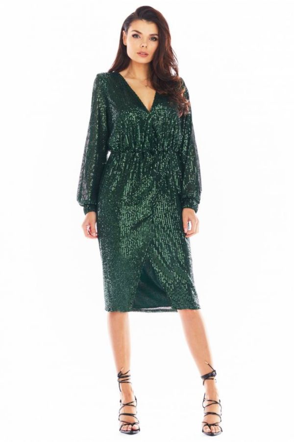 green Evening dress model 150771 awama