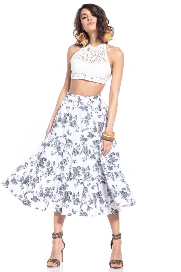 grey Long skirt model 152861 Tessita