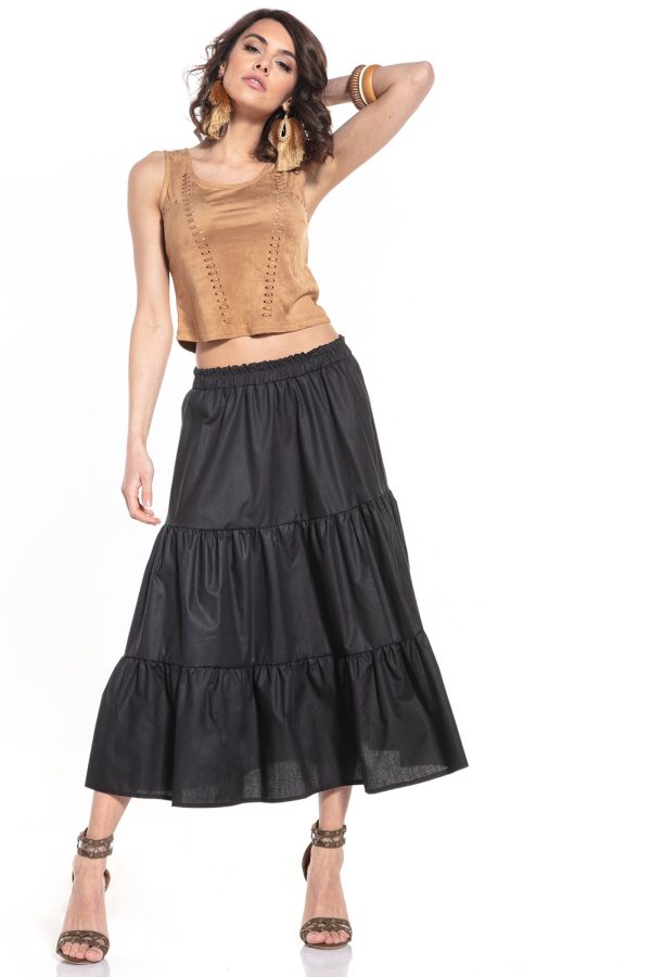 black Long skirt model 152899 Tessita