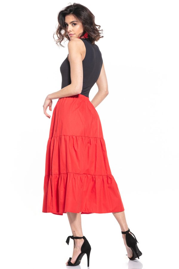 red Long skirt model 152900 Tessita