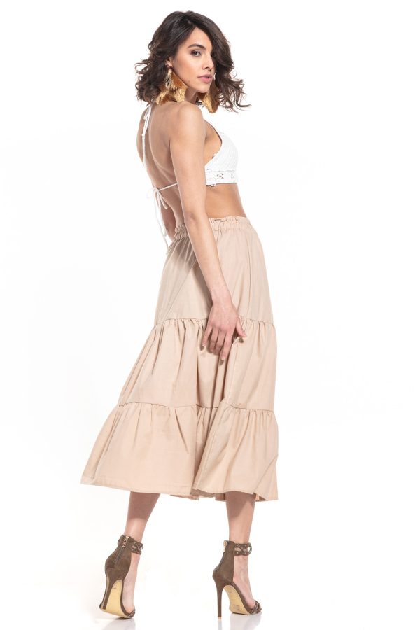 beige Long skirt model 152903 Tessita