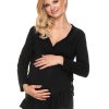 914862 black Maternity blouse model 157821 PeeKaBoo