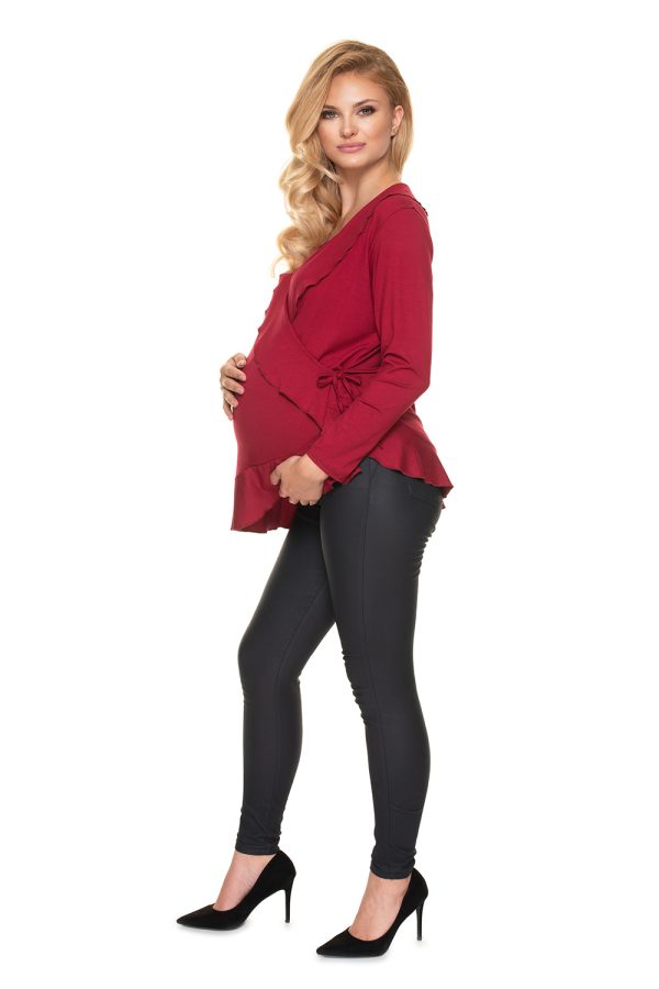 red Maternity blouse model 157822 PeeKaBoo