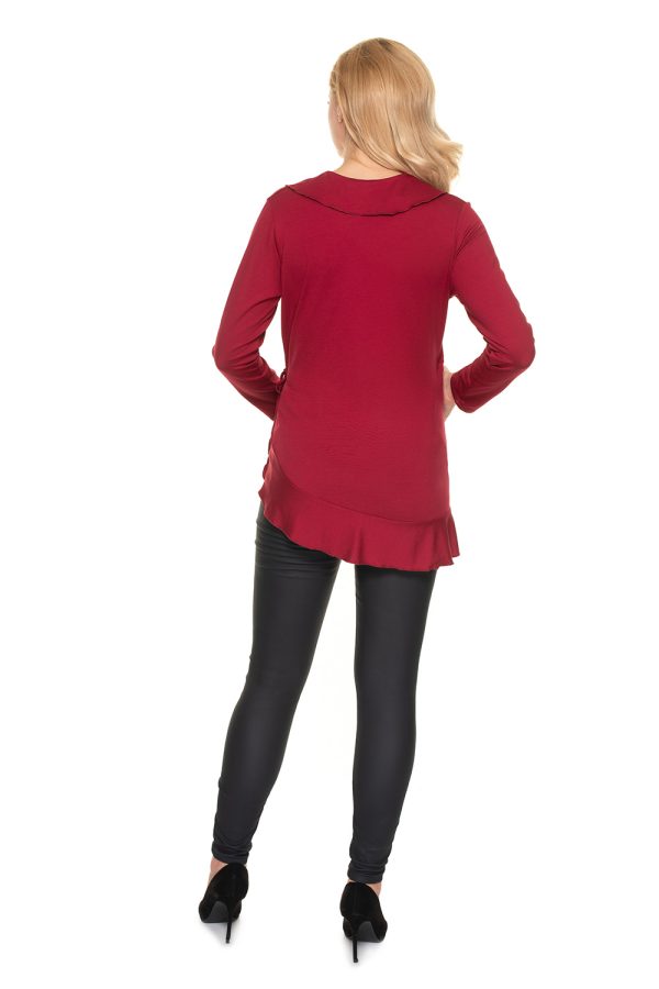 red Maternity blouse model 157822 PeeKaBoo