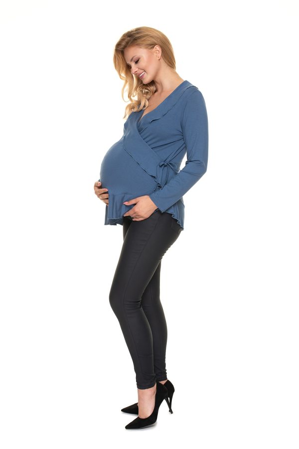 blue Maternity blouse model 157823 PeeKaBoo