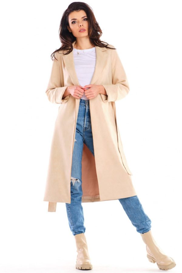 beige Coat model 158741 awama