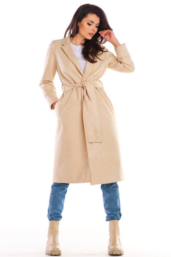 beige Coat model 158741 awama