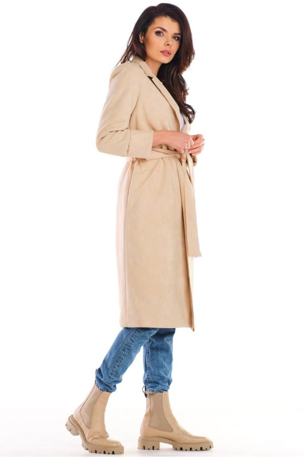 beige Coat model 158741 awama