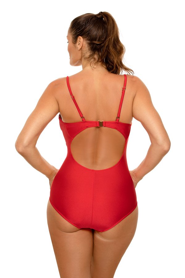red Swimsuit one piece model 164016 Marko